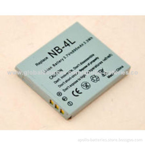 Battery for Canon NB-4L 3.7V 760mAh